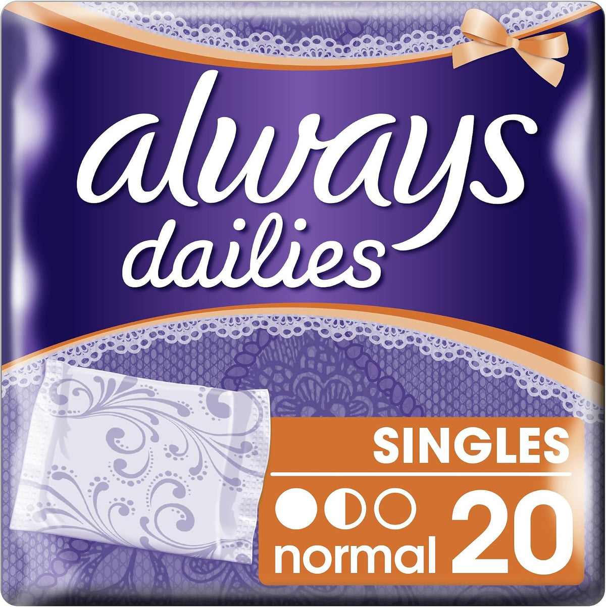 ALWAYS DAILIES LINERS FRESH WRAP Pack of 20