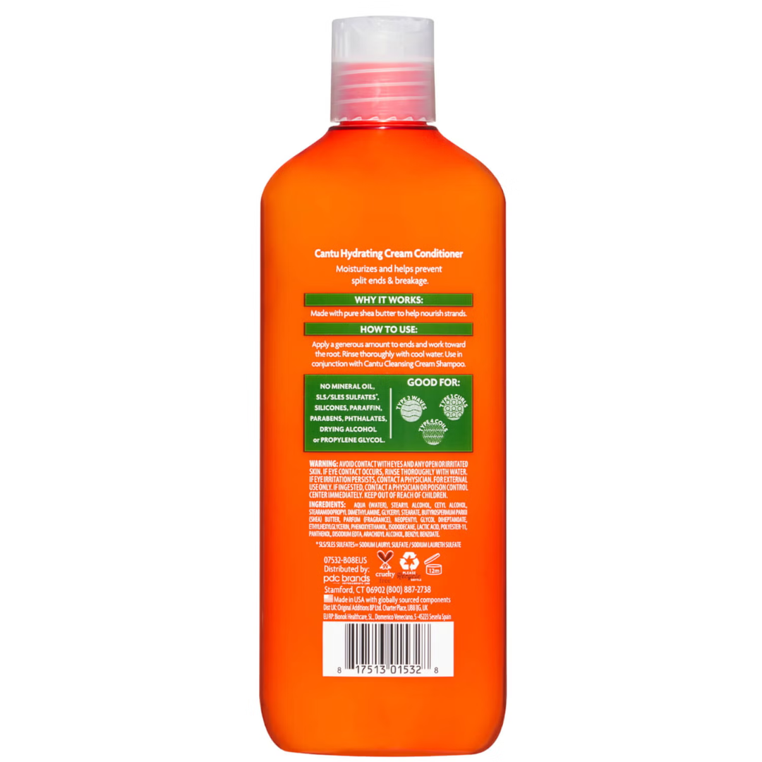 Cantu Shea Butter for Natural Hair Sulfate-Free Hydrating Cream Conditioner 400ml (T)