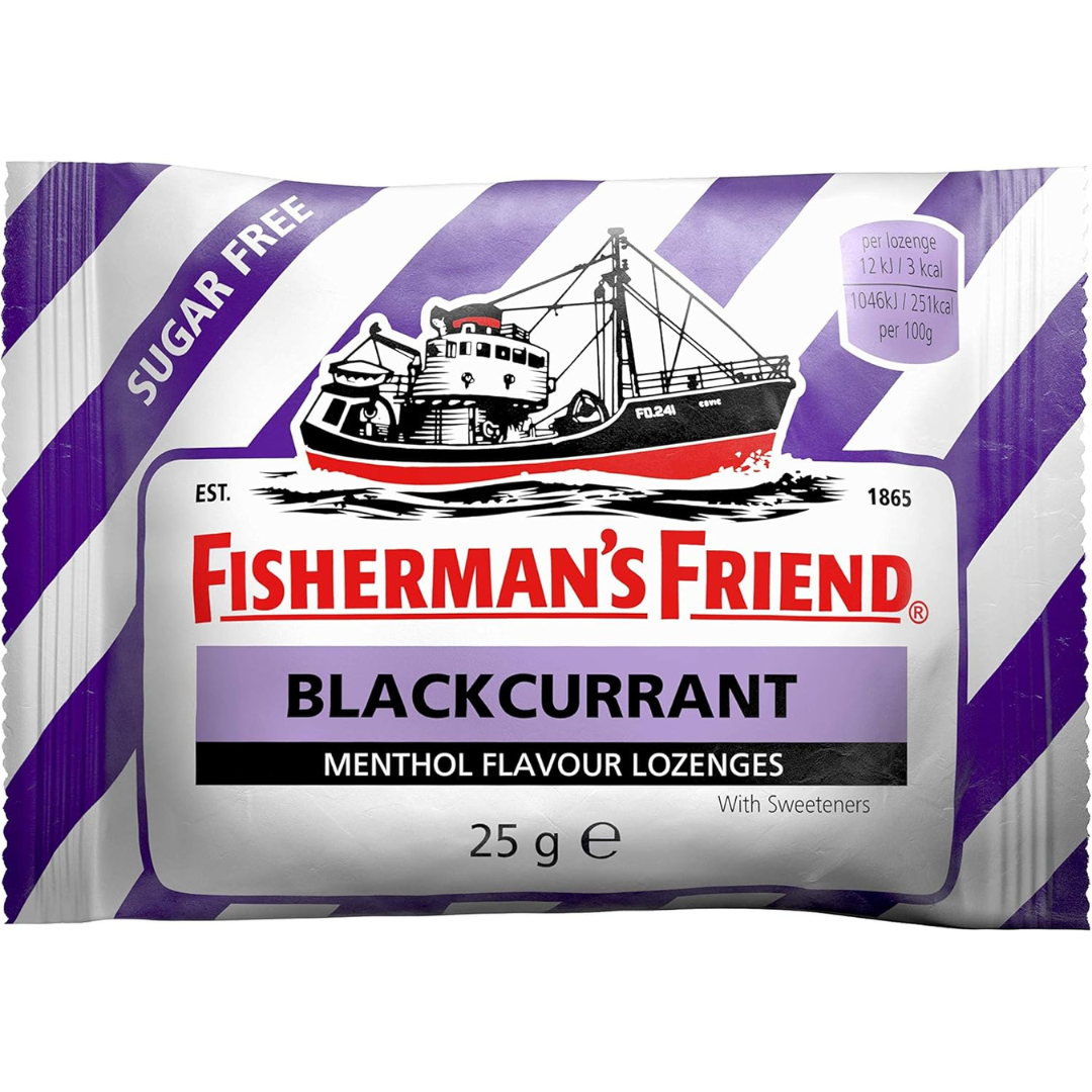 Fisherman's Friend Blackcurrant Lozenges Pack of 24 (25g) (T)