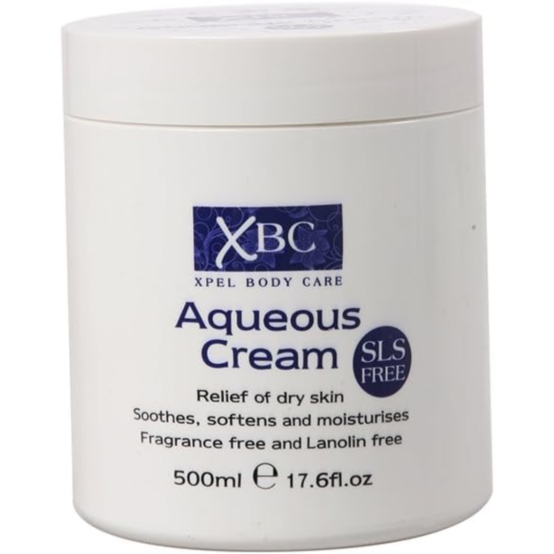 XBC SLS Free Aqueous Body Cream Dry Skin Moisturiser Cream 500 ml (T)
