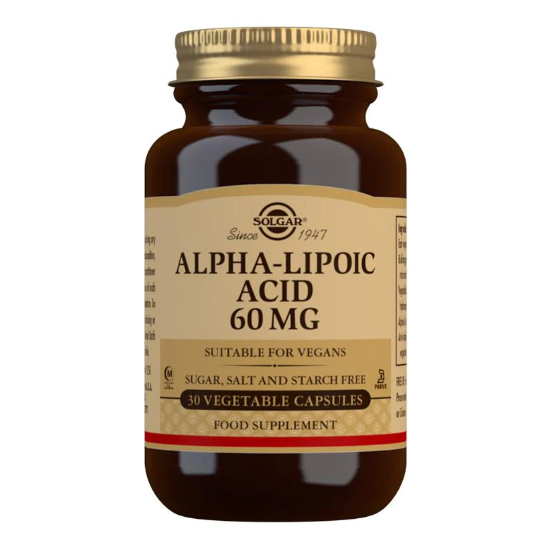 Solgar Alpha-Lipoic Acid 60 mg Vegetable Capsules - Pack of 30