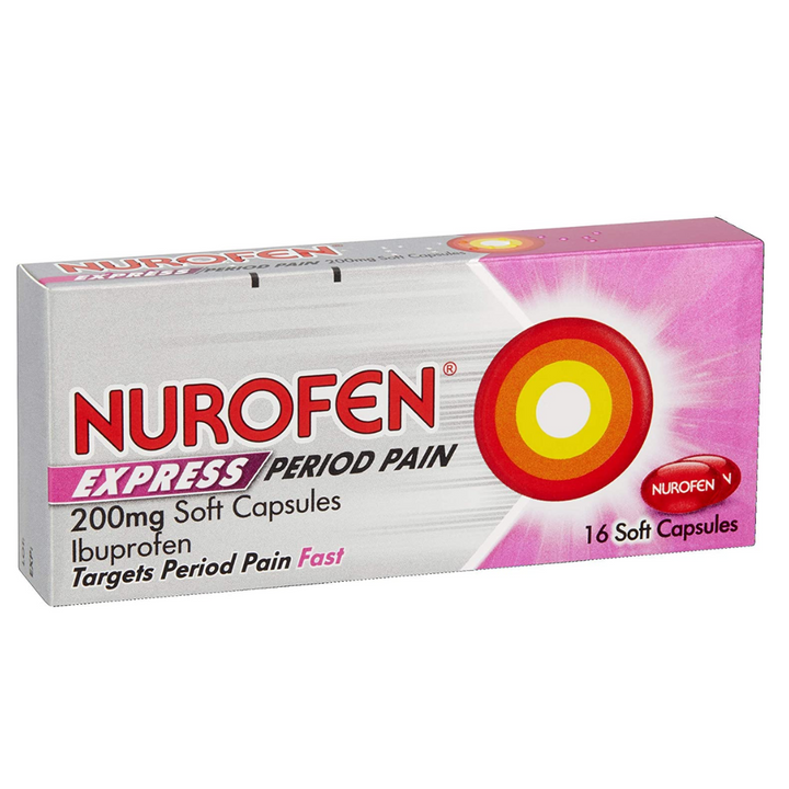 Nurofen Express Period Pain 200mg - 16 Soft Capsules