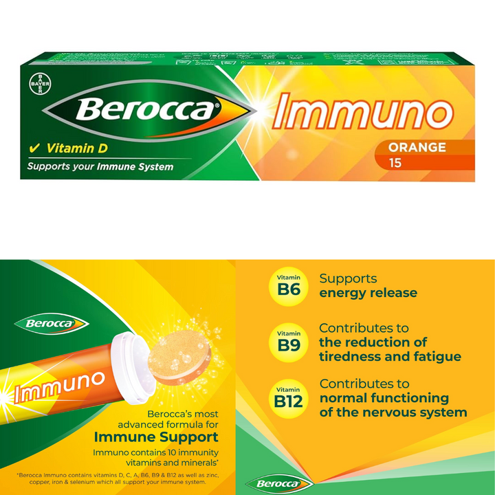 Berocca Immuno-Energy & Immune Support Tablets x15