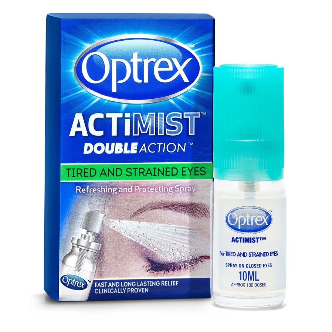 Optrex ActiMist Double Action Spray Tired Strained Eyes 10ml (D)