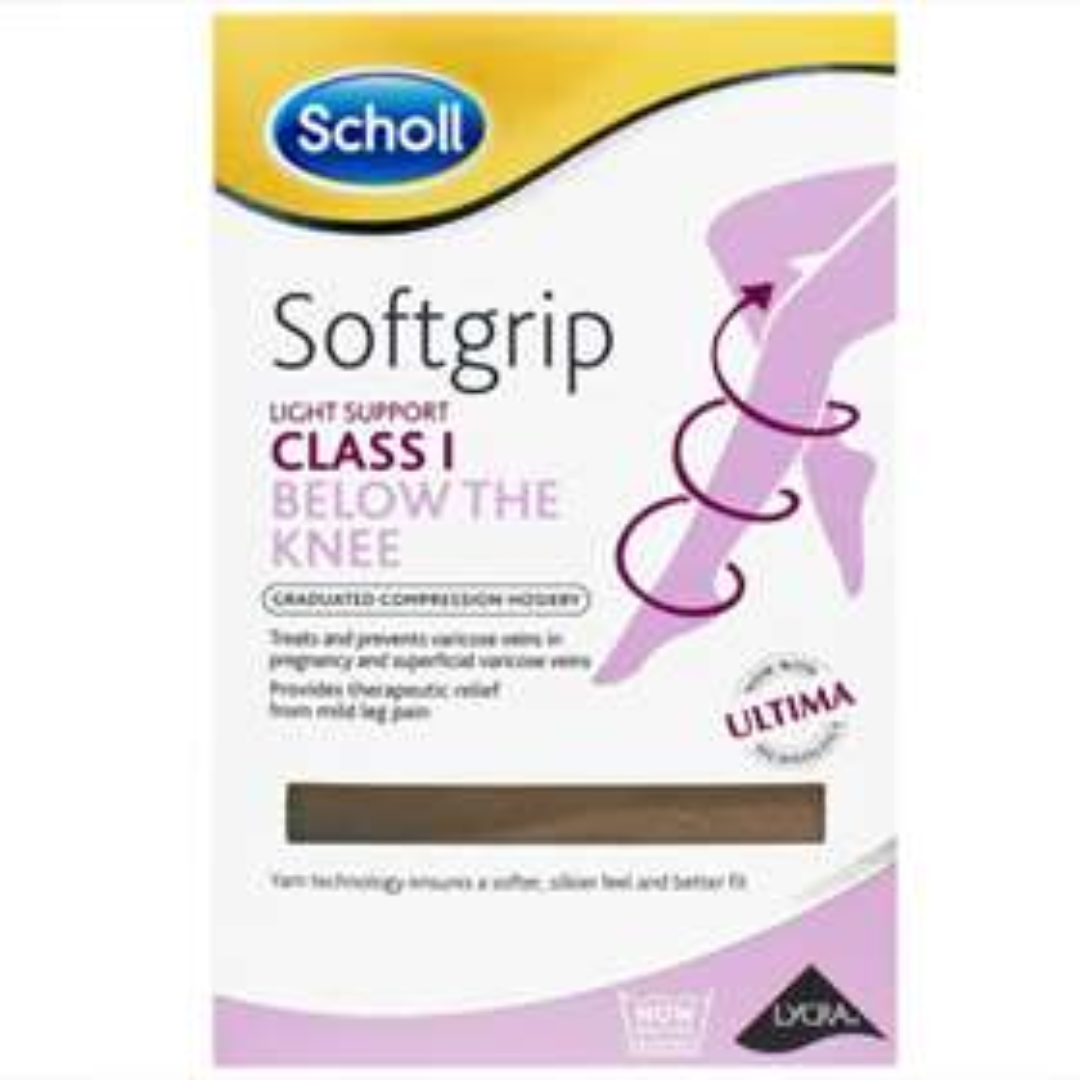 Scholl Softgrip Class 1 Below the Knee Natural Extra Large 1 Pair (D)
