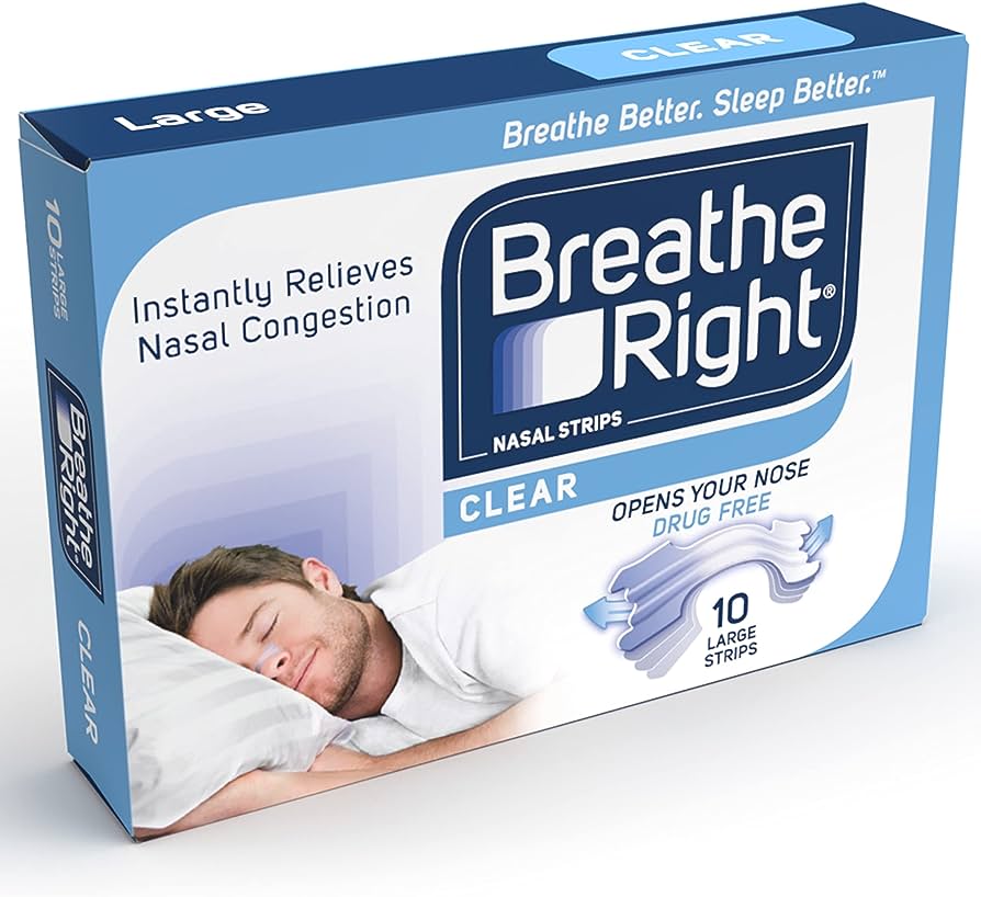 Breathe Right Nasal Strip Clear Large- 10 strips (N)