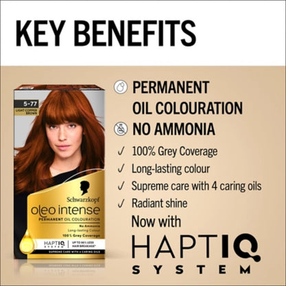 Schwarzkopf Oleo Intense 5-77 Light Copper Brown Permanent Hair Colour (U)