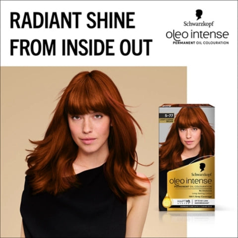 Schwarzkopf Oleo Intense 5-77 Light Copper Brown Permanent Hair Colour (U)