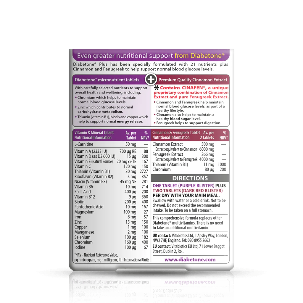 Vitabiotics Diabetone Plus 84 Capsules (A)