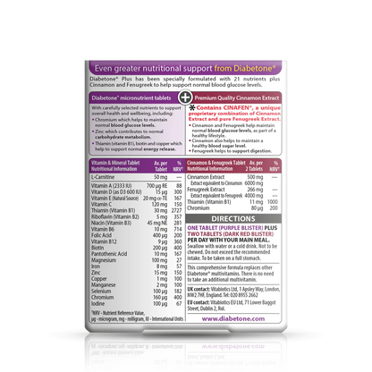 Vitabiotics Diabetone Plus 84 Capsules (A)