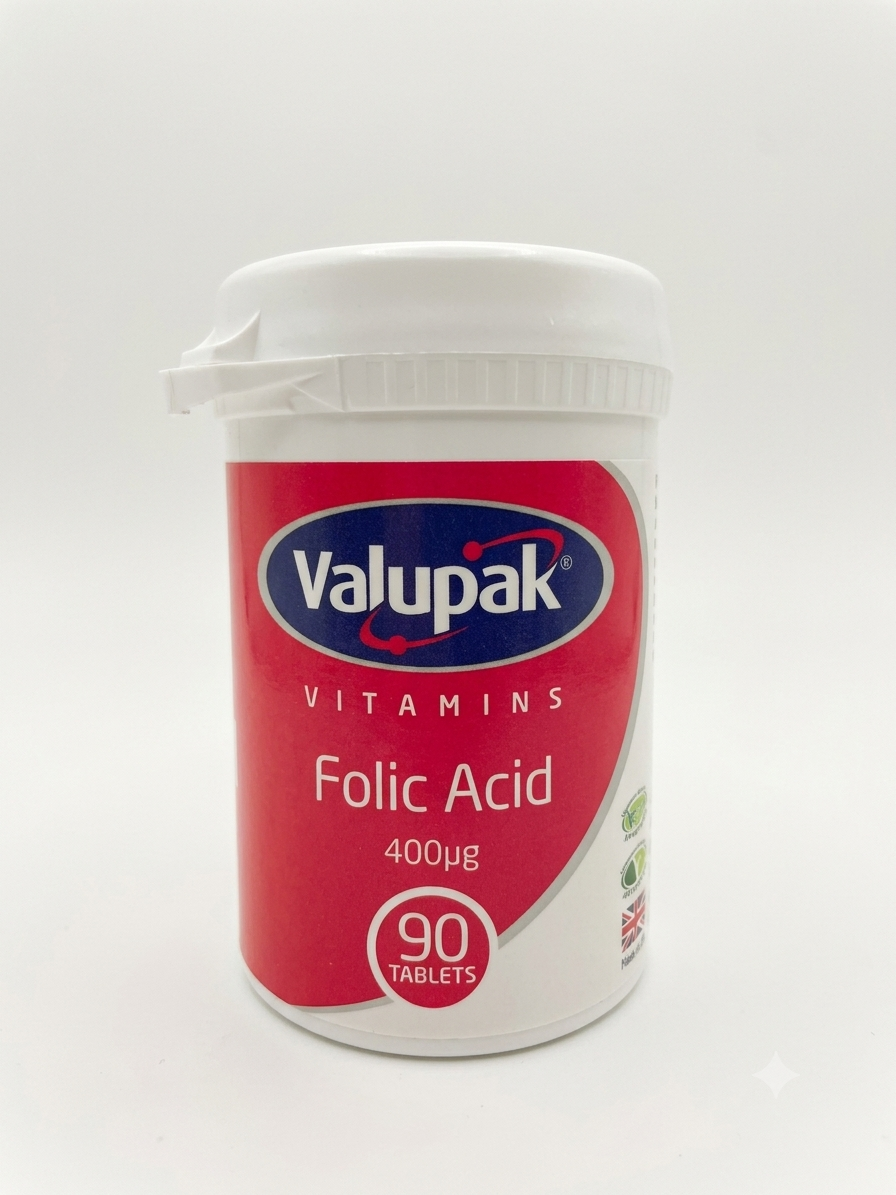 Valupak Folic Acid 400µg 90 Tablets