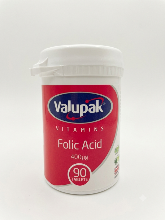Valupak Folic Acid 400µg 90 Tablets