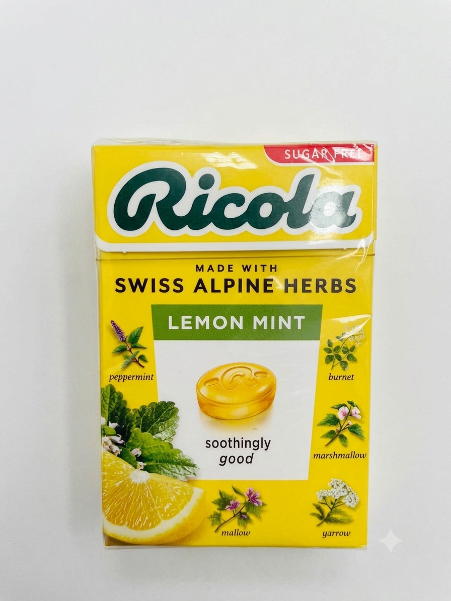 Ricola Lemon Mint Sugar Free Swiss Herbs 45g