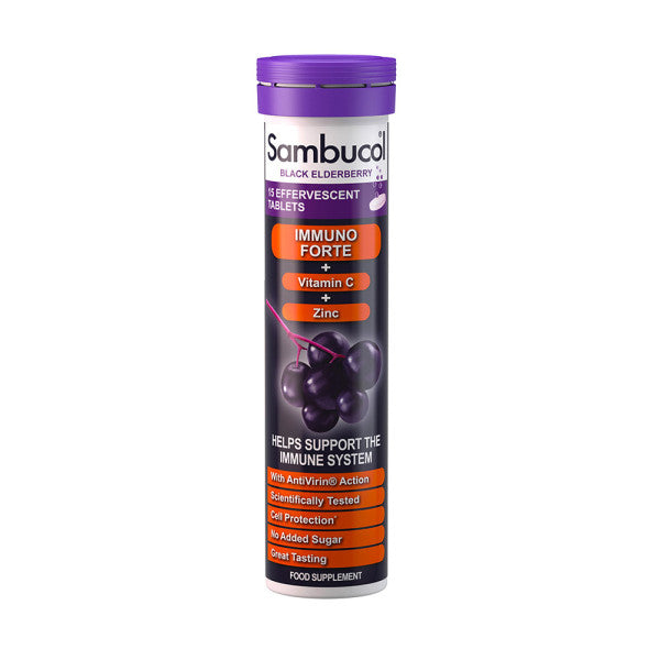 Sambucol Immuno Forte Effervescent Food Supplement - 15 Tablets