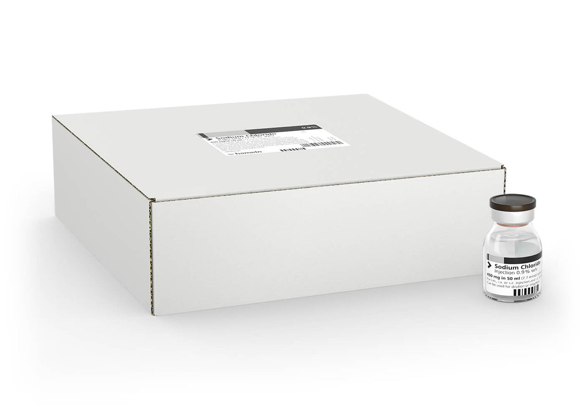 Sodium Chloride 0.9% 0.9% 50 ml (Pack of 25 vials)