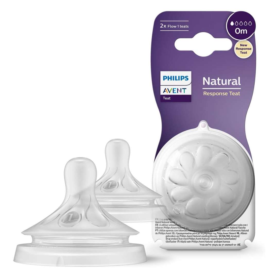 Philips Avent Natural Response Bottle Teat 2 x Baby Bottle Flow