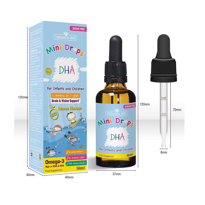 Natures Aid DHA Omega-3 Mini Drops 