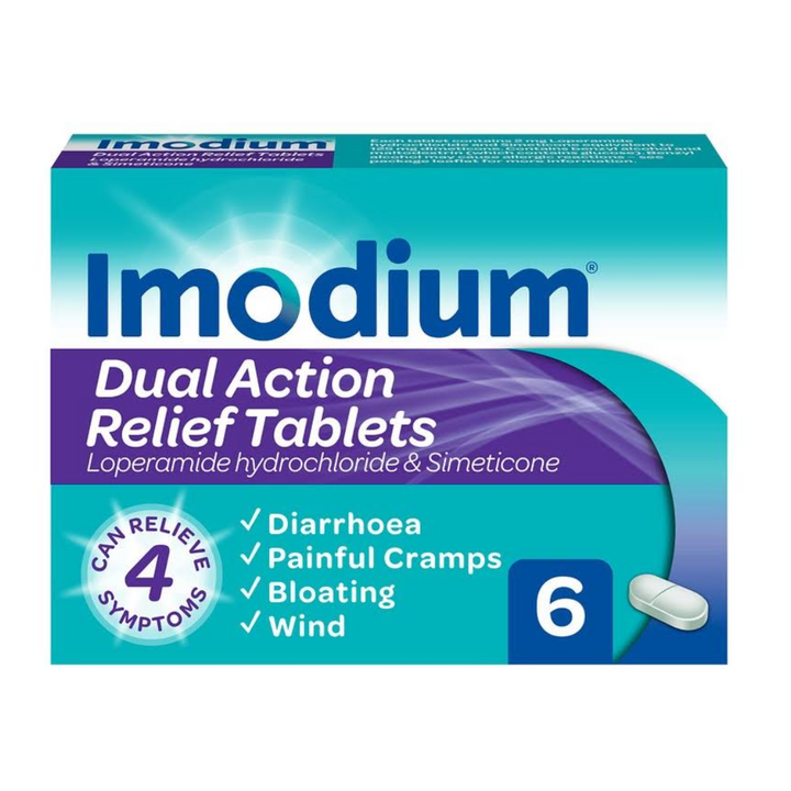 IMODIUM Dual Action Diarrhoea Relief Tablets 