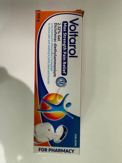 Voltarol Max Strength Pain Relief Gel 12 Hour 2.32% 100g (P) (A)