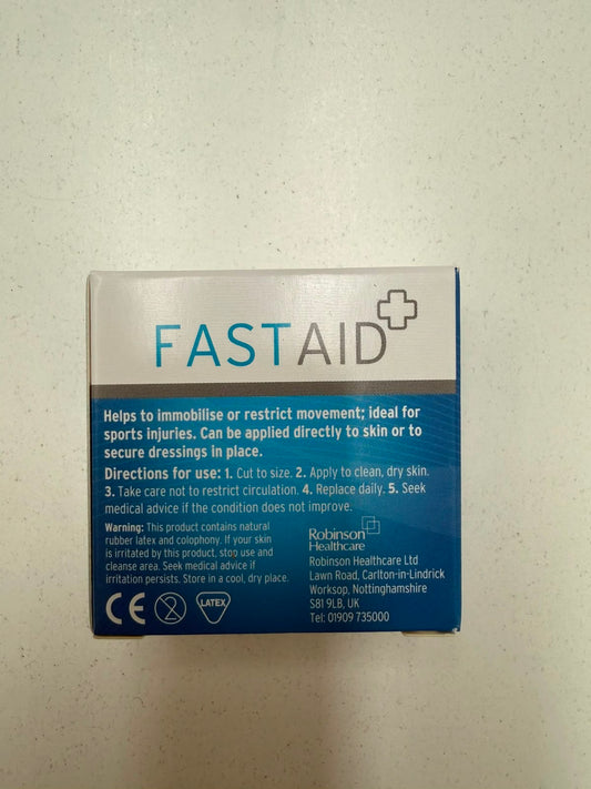 Fast Aid Zinc Oxide Non Stretch Tape 2.5cm x 5m