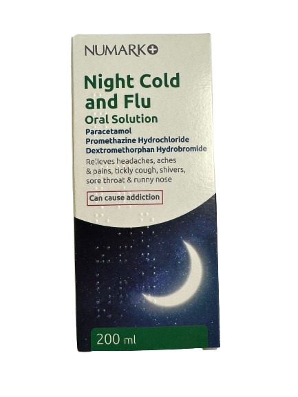 Numark Night Cold and Flu Oral Solution 200ml (P) (A)