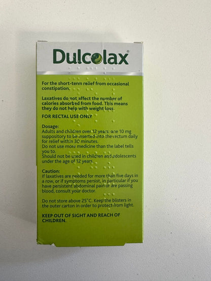 Dulcolax Twelve Plus - 12 Suppositories