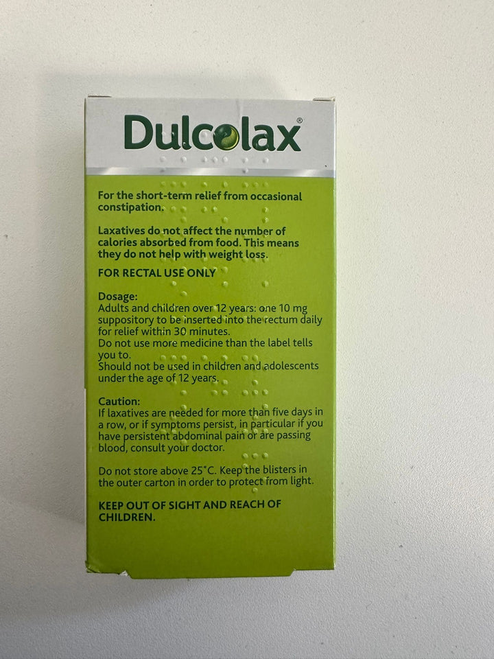 Dulcolax Twelve Plus - 12 Suppositories