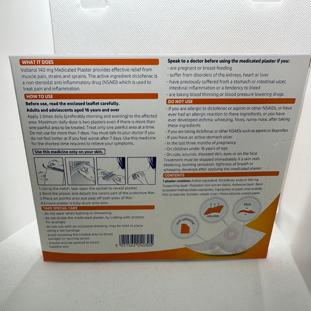 Voltarol 140mg Medicated Plaster - 2 (P)