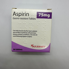 Aspirin 75mg EC Gastro-Resistant Tablets - Pack of 56 (P)(A)