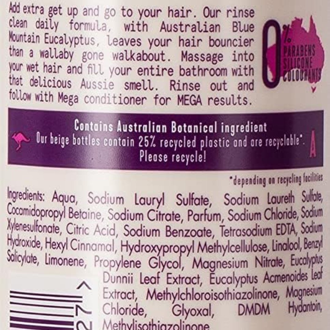 Aussie Mega Shampoo 300 ml (T)