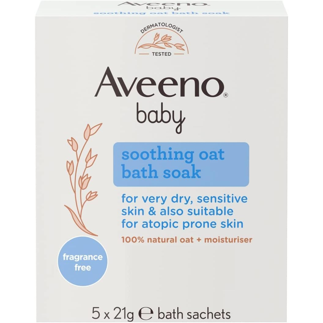 Aveeno Baby Soothing Oat Bath Sachets, 21 g (Pack of 5) (T)