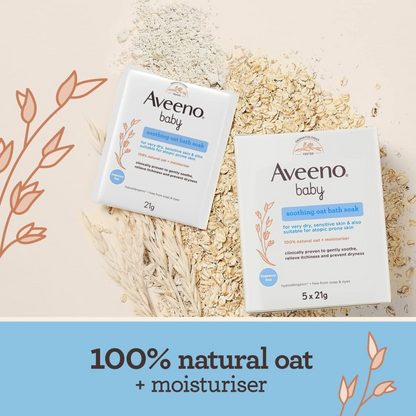 Aveeno Baby Soothing Oat Bath Sachets, 21 g (Pack of 5) (T)