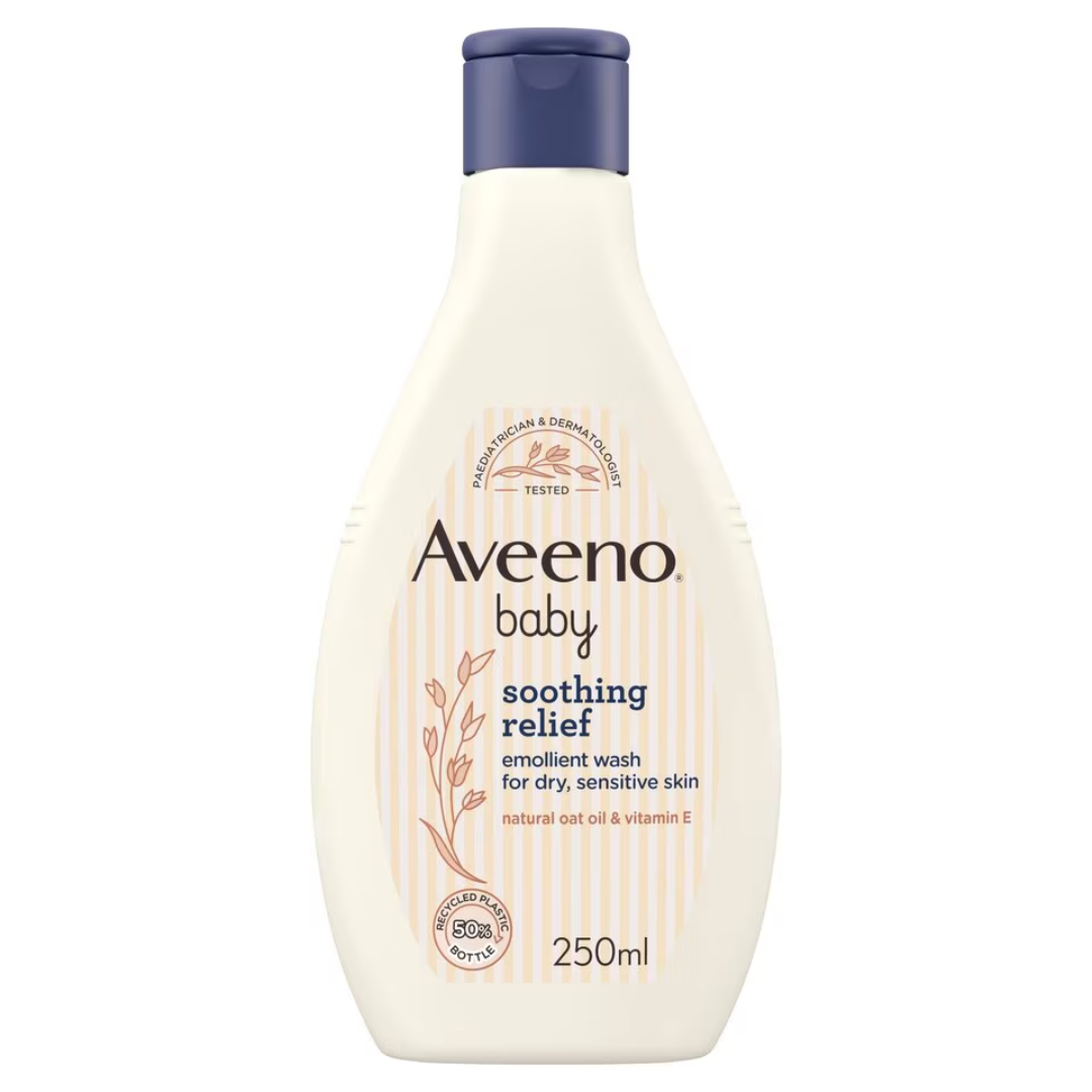 Aveeno Baby Soothing Relief Emollient Baby Wash for Dry Skin 250ml (T)