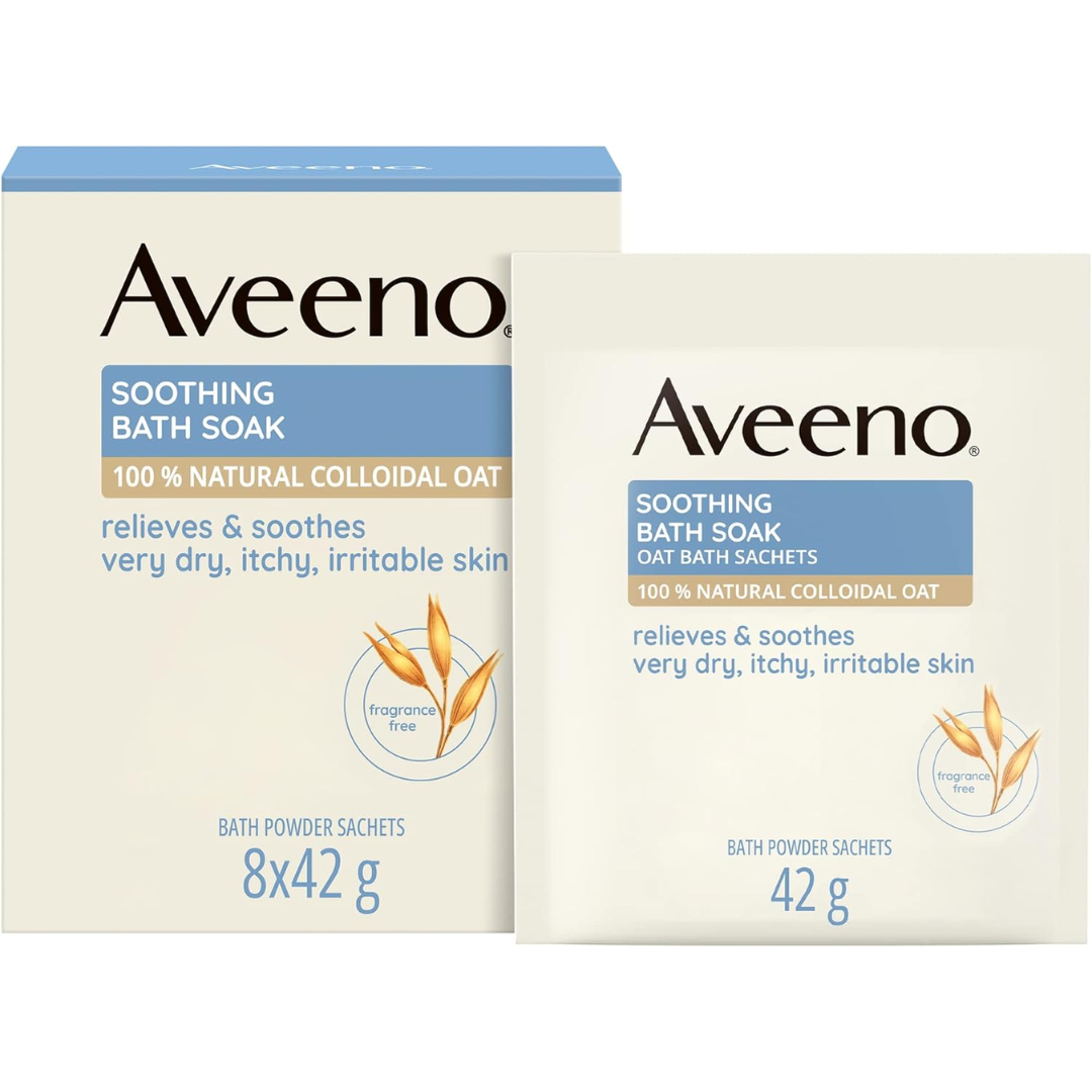 Aveeno Soothing Bath Soak Powder Sachets 8x42g  (T)