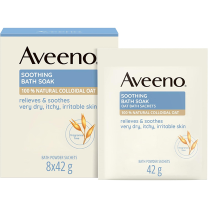 Aveeno Soothing Bath Soak Powder Sachets 8x42g  (T)