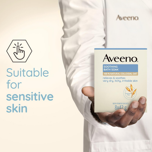 Aveeno Soothing Bath Soak Powder Sachets 8x42g  (T)
