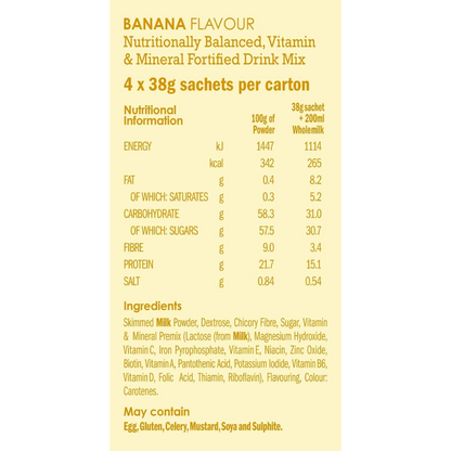 AYMES Banana Nutritional Shake Pack of 4*38G (T)