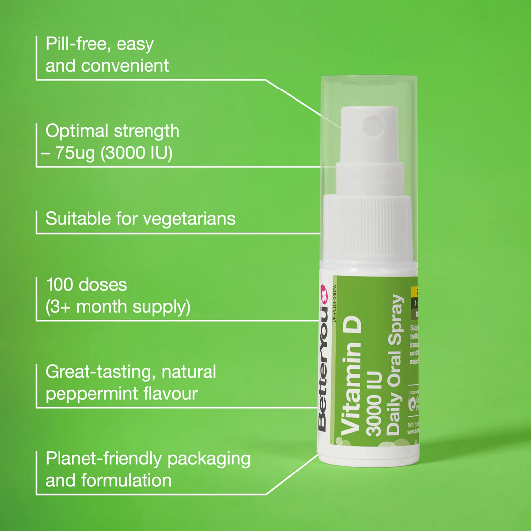 BetterYou DLux3000 Vitamin D Oral Spray - 15ml (T)