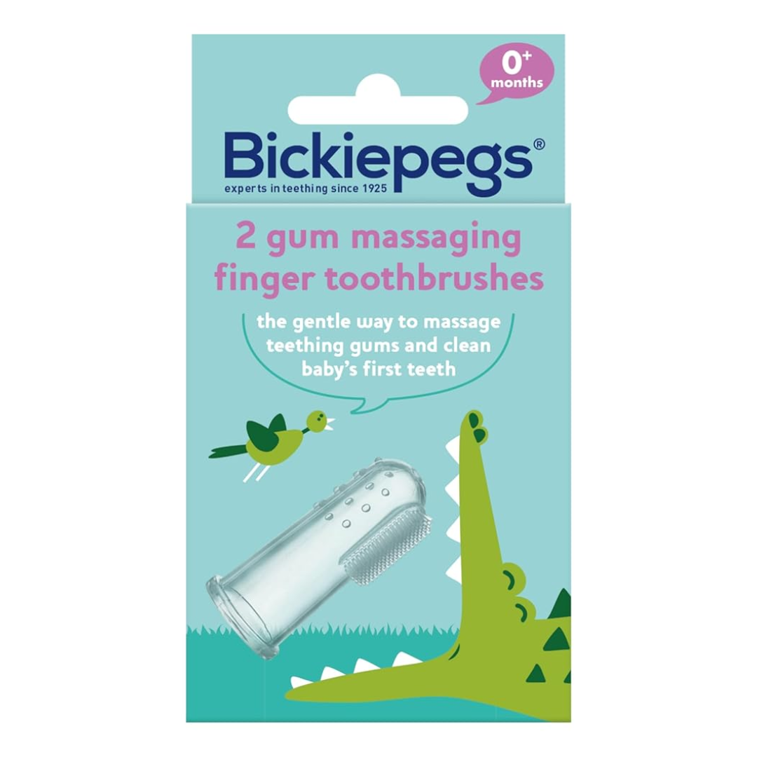 Bickiepegs 2 Gum Massaging Finger Toothbrushe 0+ Months (T)