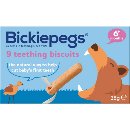 Bickiepegs Natural 9 Teething Biscuits for Babies 38 gm (T)