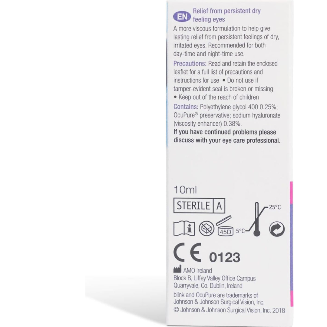 Blink Intensive Tears Plus Liquid Gel Eye Drops - 10ml (T)
