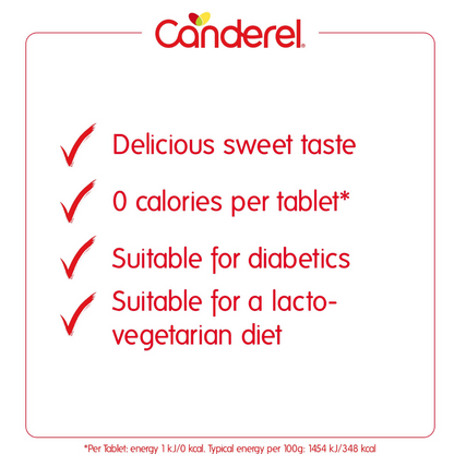 Canderel Low Calorie Sweetener  Refill Pack Tablet Sachets  5*100 (T)
