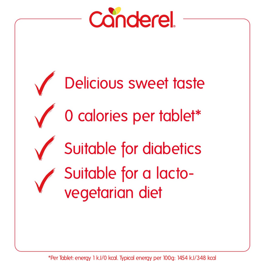 Canderel Low Calorie Sweetener  Refill Pack Tablet Sachets  5*100 (T)