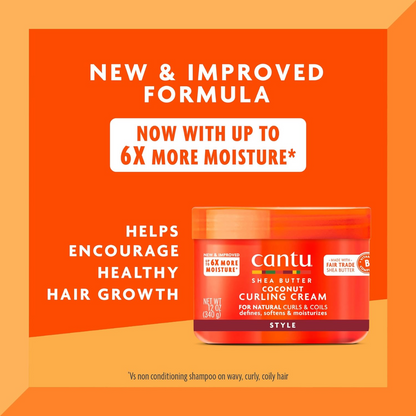 Cantu Shea Butter For Natural Hair Coconut Curling Cream 340g (T)