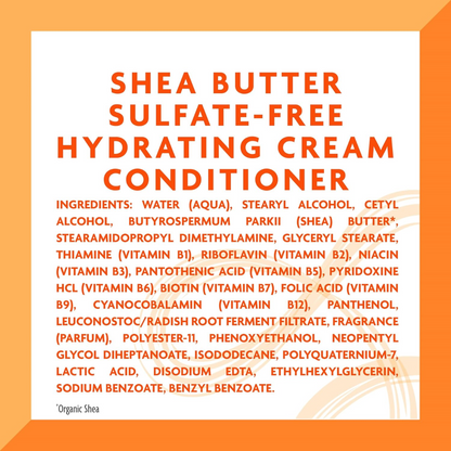 Cantu Shea Butter for Natural Hair Sulfate-Free Hydrating Cream Conditioner 400ml (T)