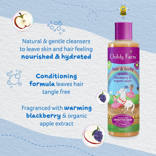 Childs Farm Blackberry & Apple Body Wash 250Ml (T)