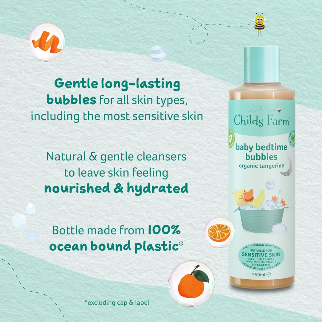 Childs Farm Baby Bedtime Bubbles Organic Tangerine 250ml (T)