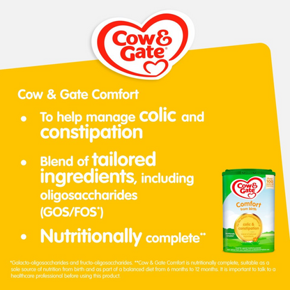 Cow & Gate Comfort Baby Milk Powder Formula, from Birth, 800 g (T)
