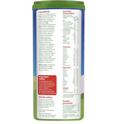 Cow & Gate Hungry Baby Milk Powder Formula, from Birth, 800g (T)