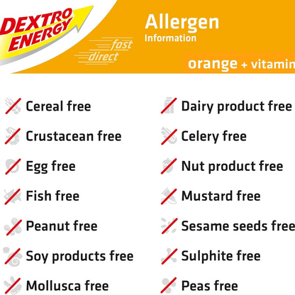 Dextro Energy Orange Glucose Tablets with Vitamin C 12*14  (T)